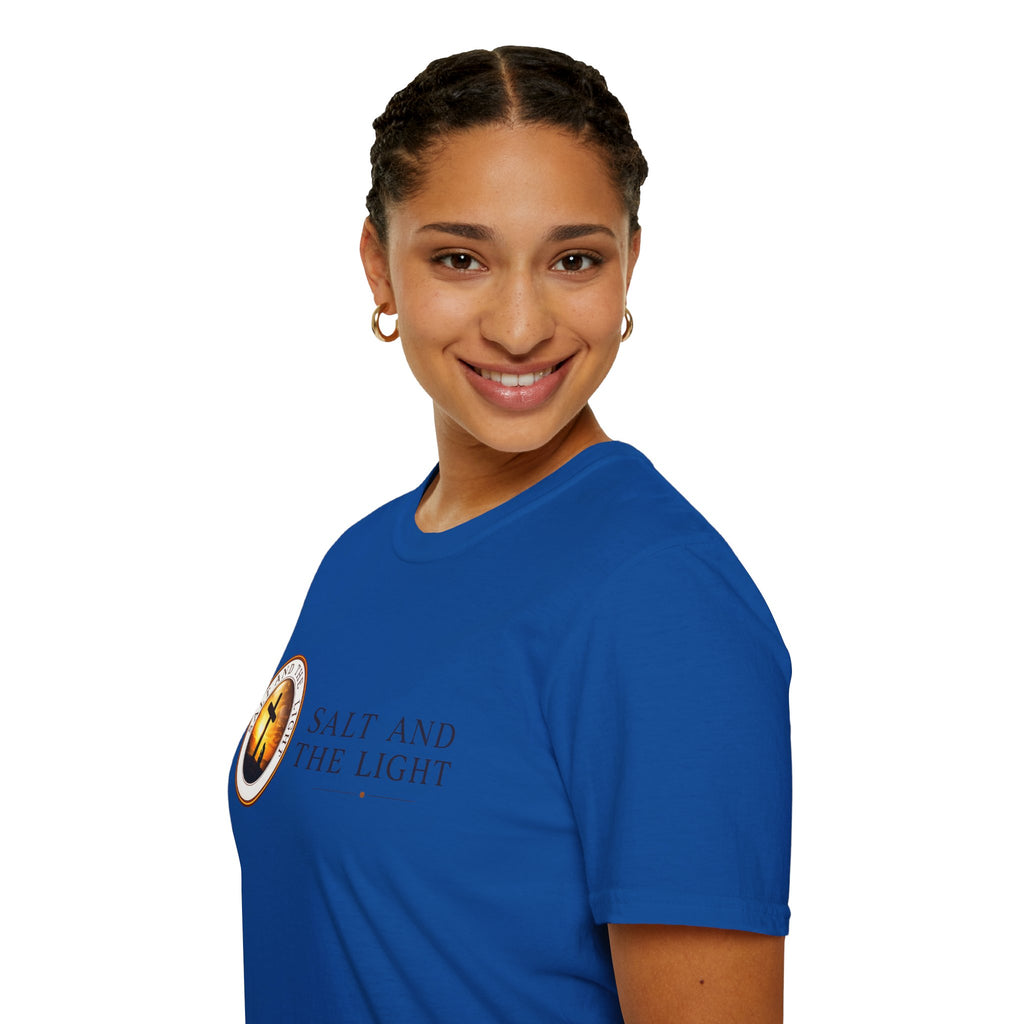 SALT AND THE LIGHT CHRISTIAN T-SHIRT – WHITE FAITH INSPIRED LOGO TEE