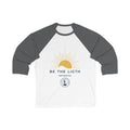 Baseball Tee — "Be The Light" Christian Raglan (Matthew 5:14)