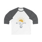 Baseball Tee — "Be The Light" Christian Raglan (Matthew 5:14)