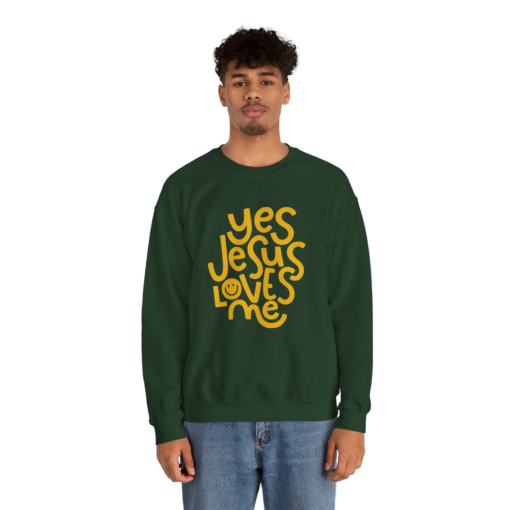Yes Jesus Loves Me Sweatshirt - Christian Crewneck Faith Pullover