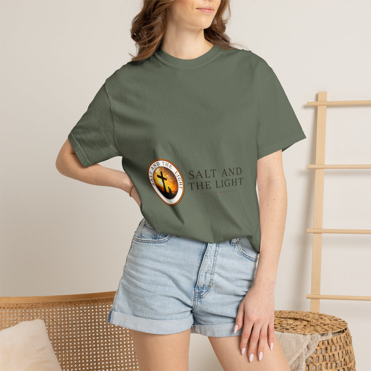 Christian T-Shirt — "Salt and the Light" Front Logo & "Name Above All Names" Back