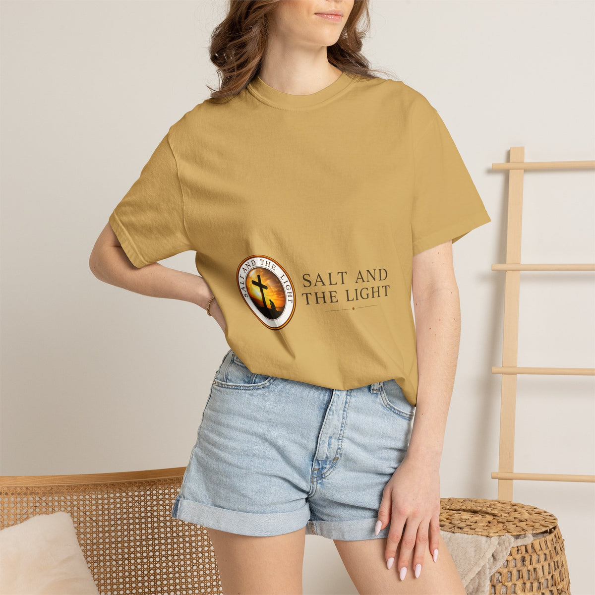 Christian T-Shirt — "Salt and the Light" Front Logo & "Name Above All Names" Back