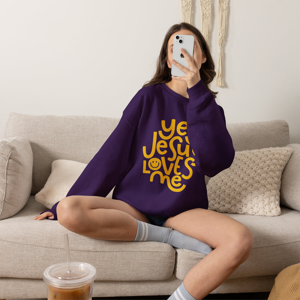 Yes Jesus Loves Me Sweatshirt - Christian Crewneck Faith Pullover