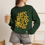 Yes Jesus Loves Me Sweatshirt - Christian Crewneck Faith Pullover