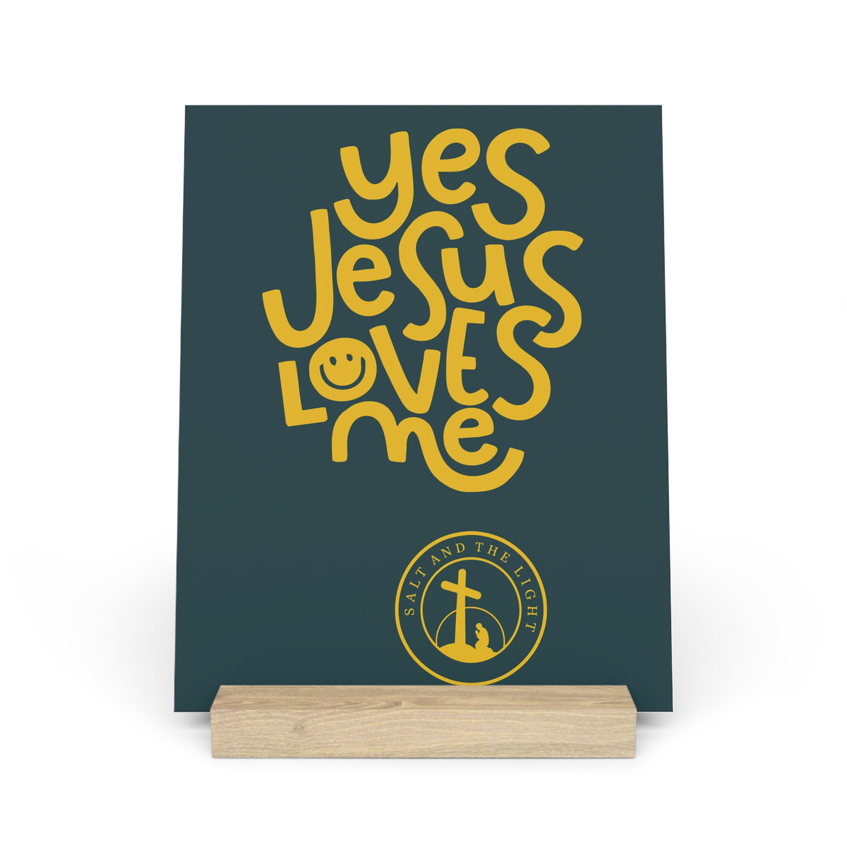 Gallery Board - "Yes Jesus Loves Me" Decorative Stand Plaque