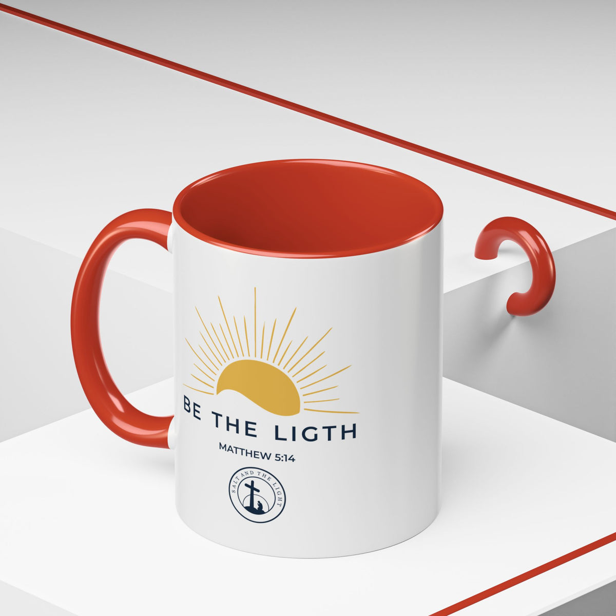Be the Light Coffee Mug — Matthew 5:14 Inspirational Christian Mug