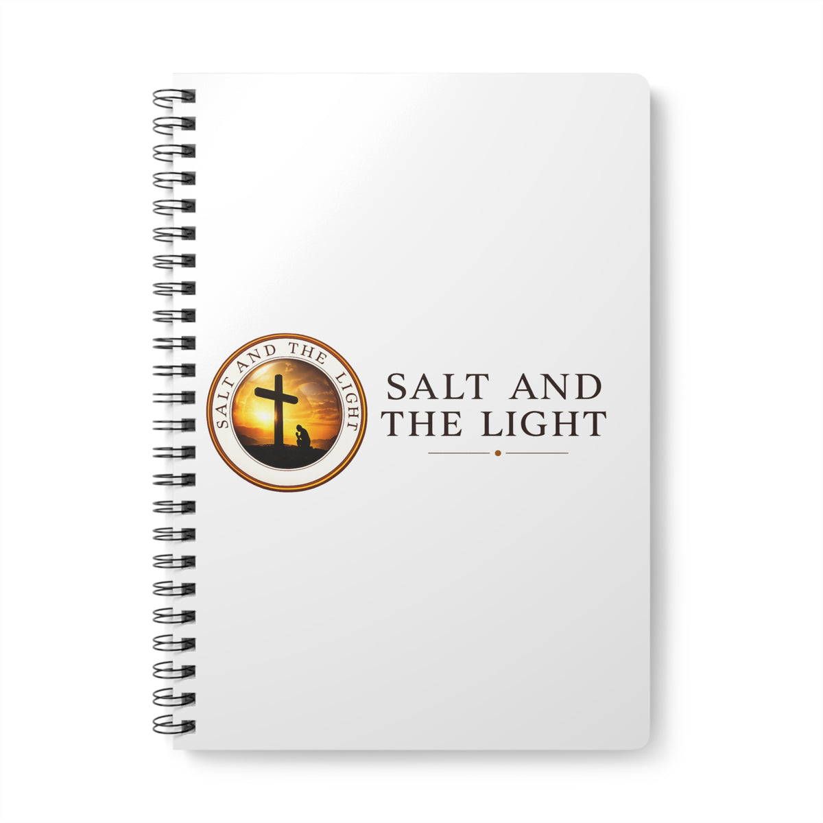 Salt and the Light A5 Spiral Notebook — Christian Journal with Cross Logo