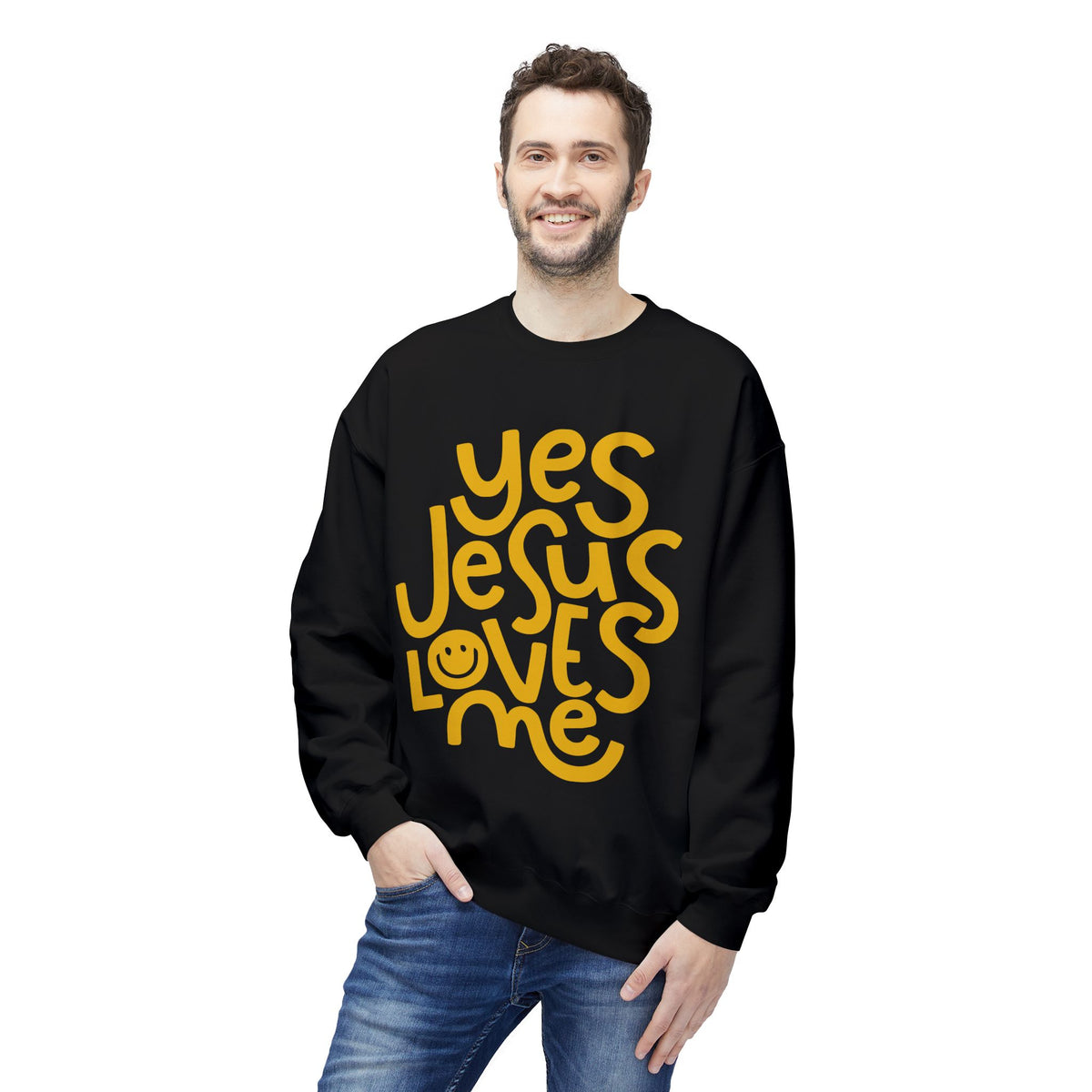YES JESUS LOVES ME CHRISTIAN SWEATSHIRT