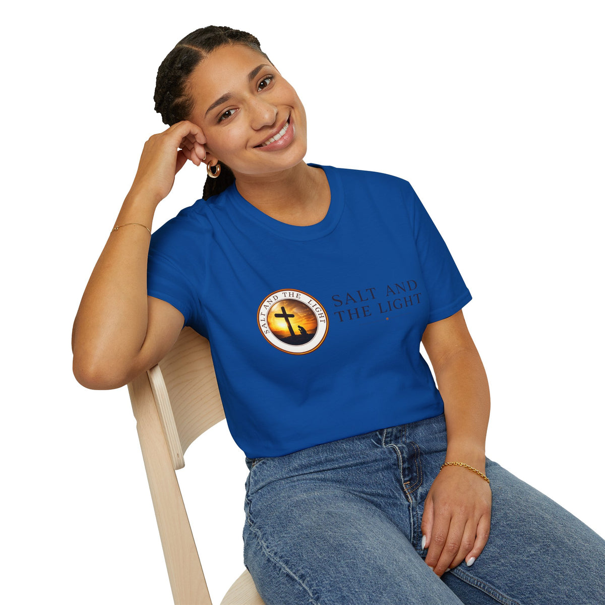 SALT AND THE LIGHT CHRISTIAN T-SHIRT – WHITE FAITH INSPIRED LOGO TEE