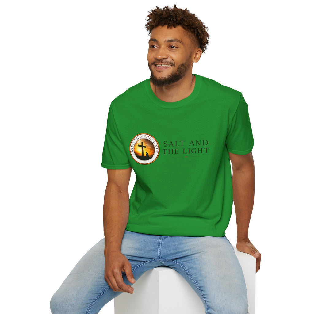 SALT AND THE LIGHT CHRISTIAN T-SHIRT – WHITE FAITH INSPIRED LOGO TEE