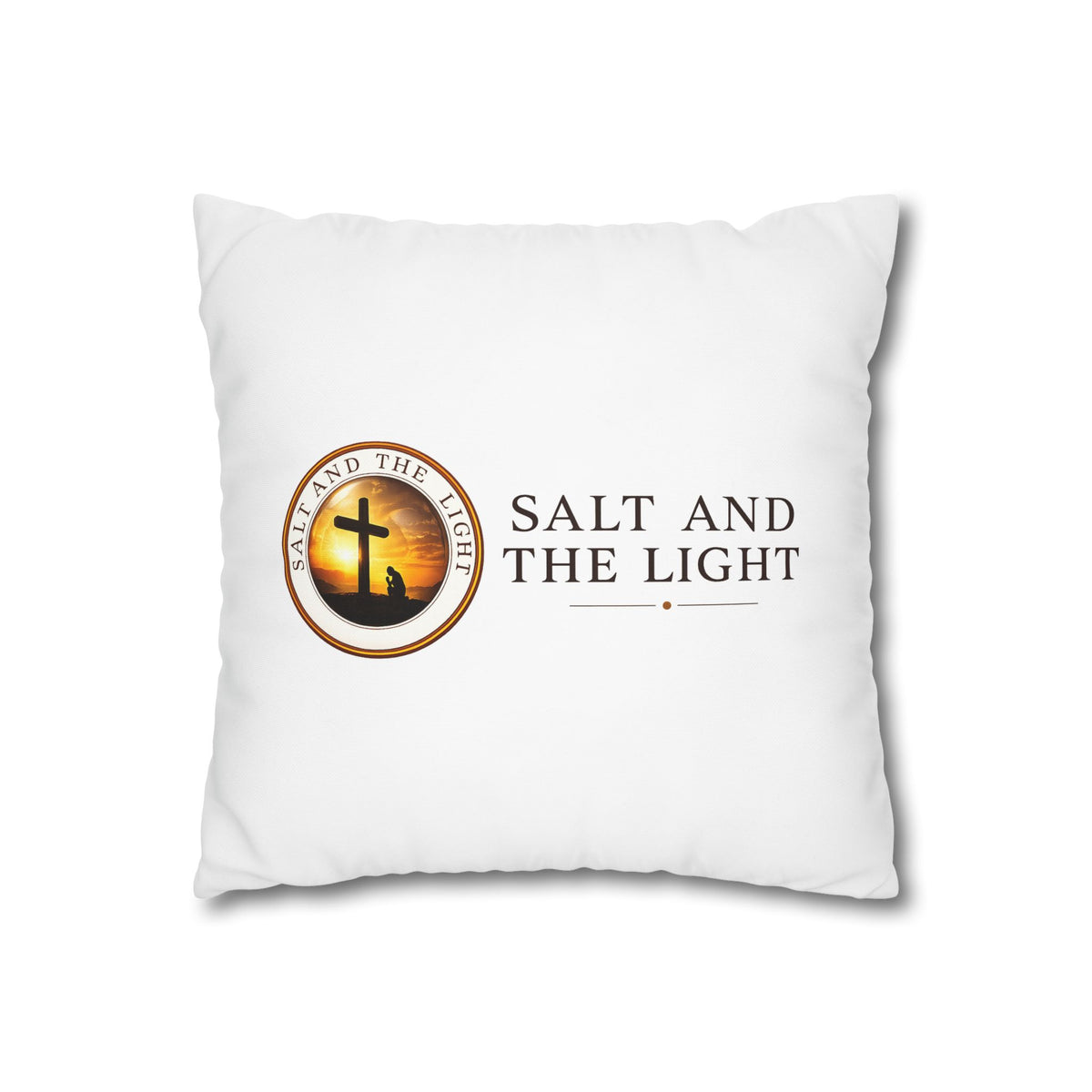 Salt and the Light Decorative Pillowcase — Christian Cross Accent Cushion Cover