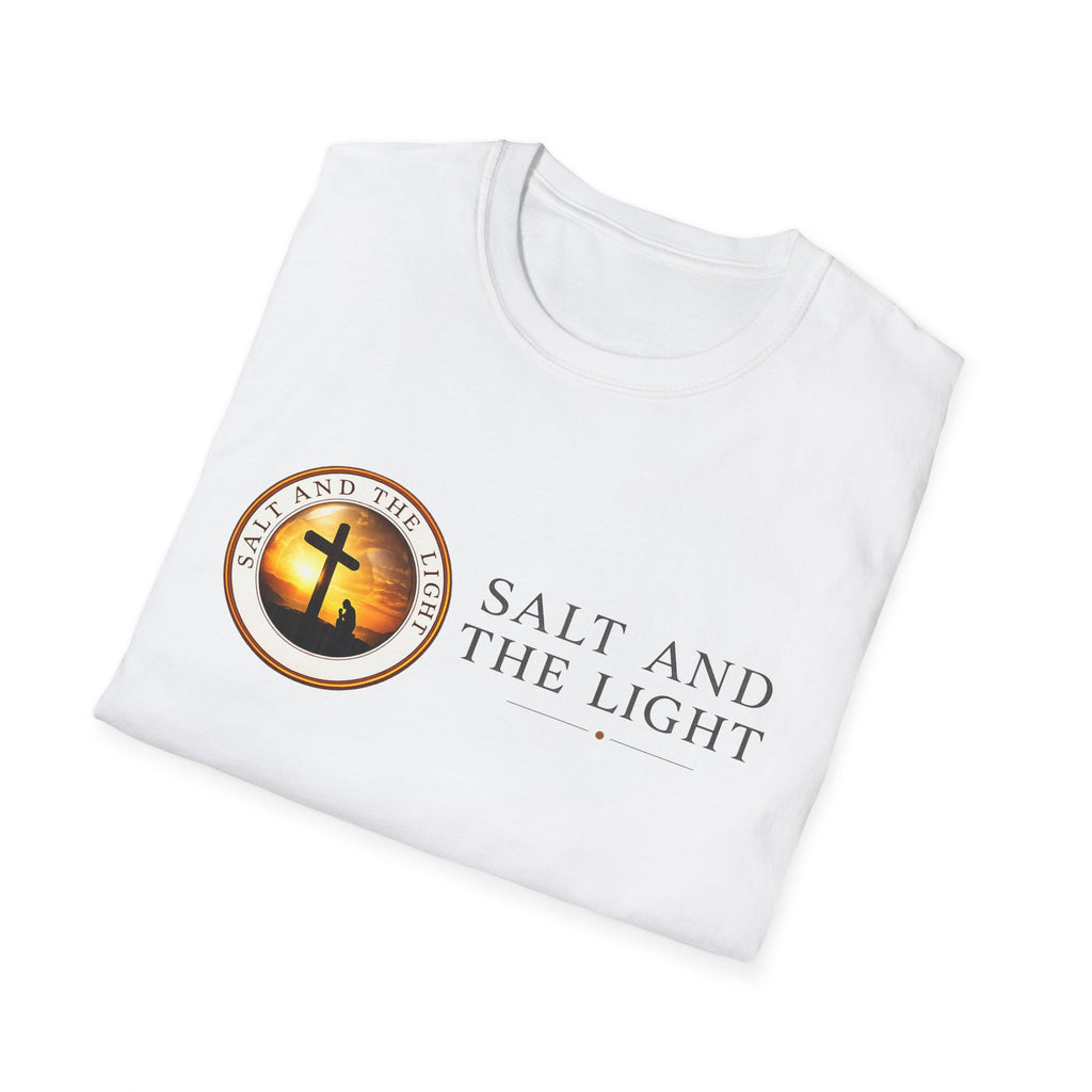 SALT AND THE LIGHT CHRISTIAN T-SHIRT – WHITE FAITH INSPIRED LOGO TEE