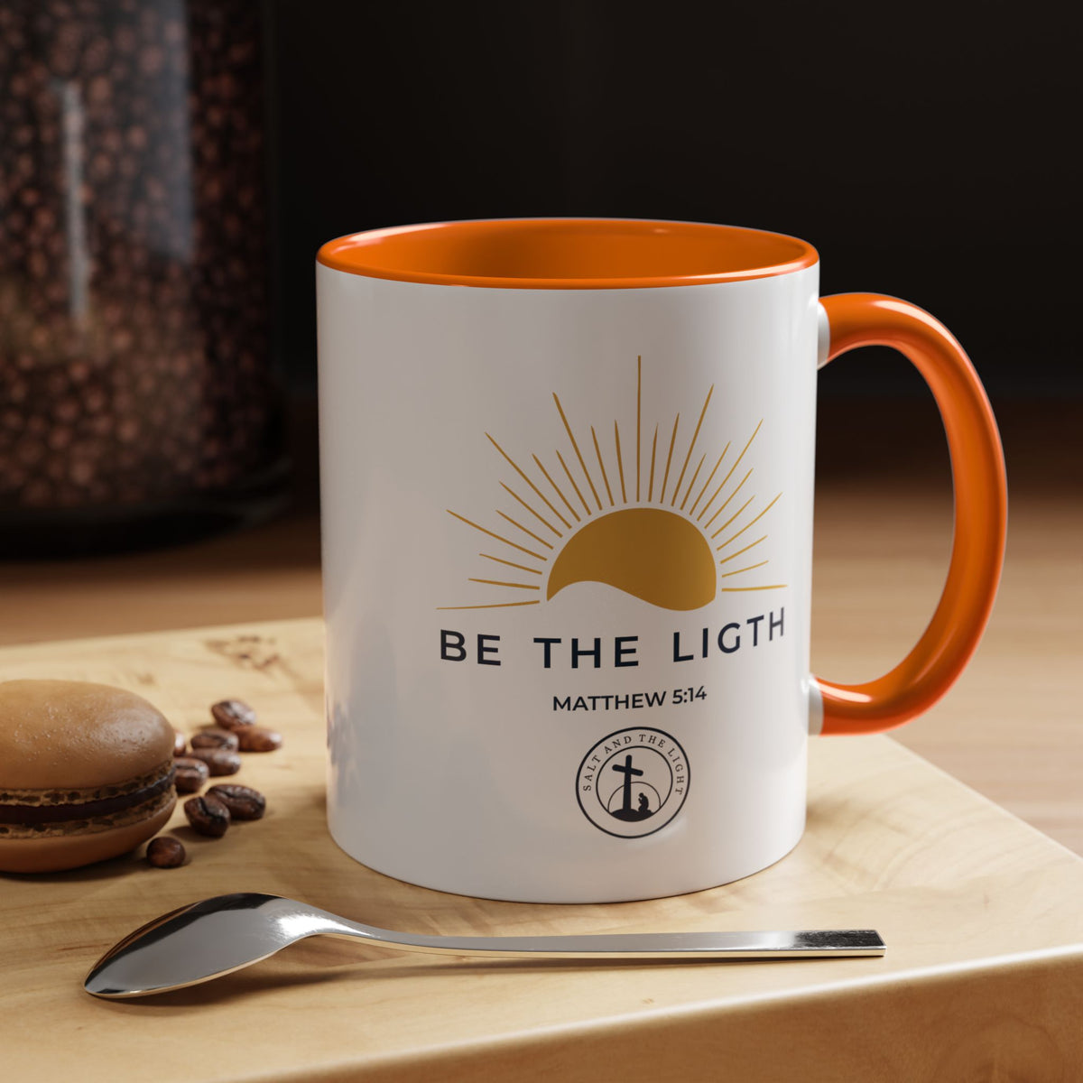 Be the Light Coffee Mug — Matthew 5:14 Inspirational Christian Mug