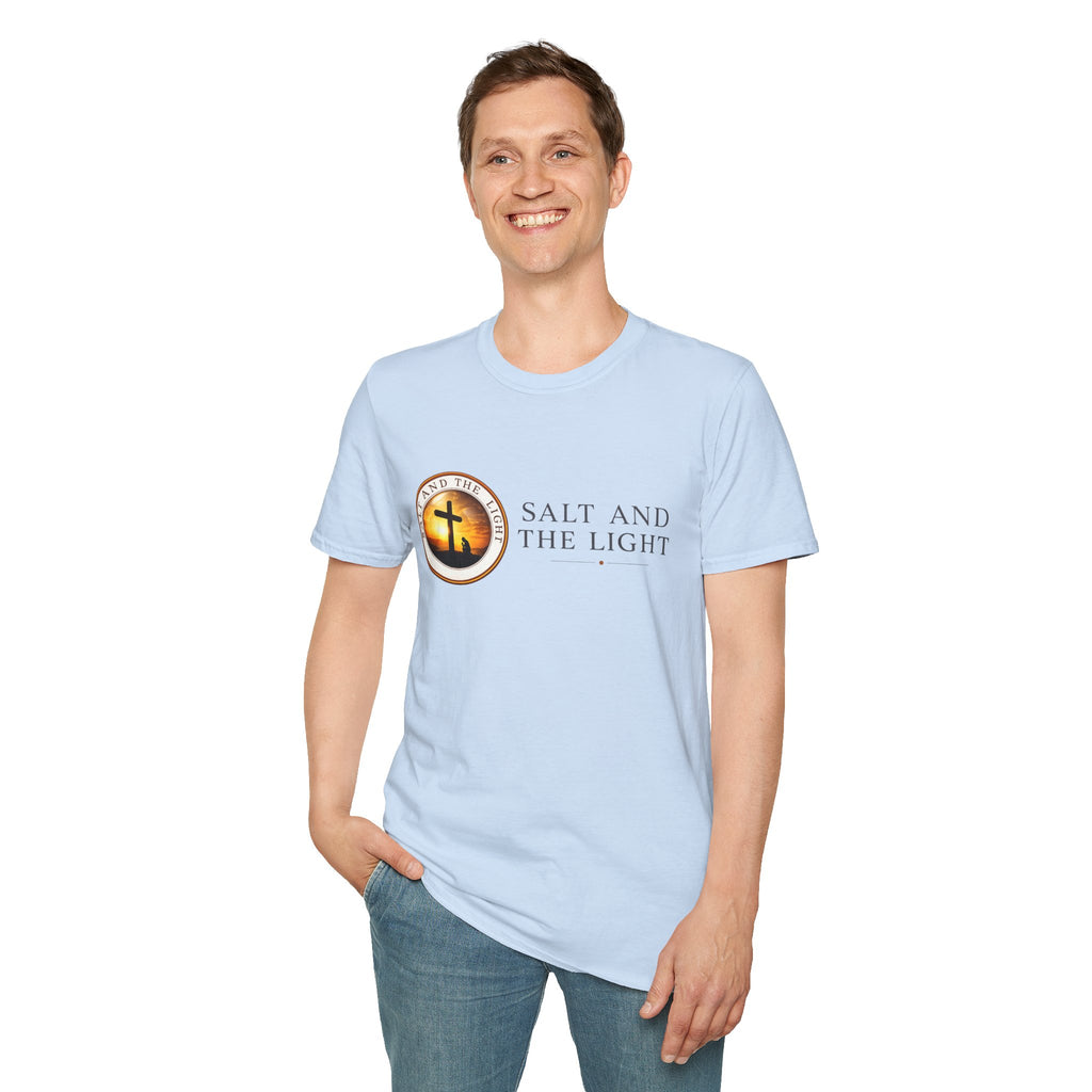 SALT AND THE LIGHT CHRISTIAN T-SHIRT – WHITE FAITH INSPIRED LOGO TEE