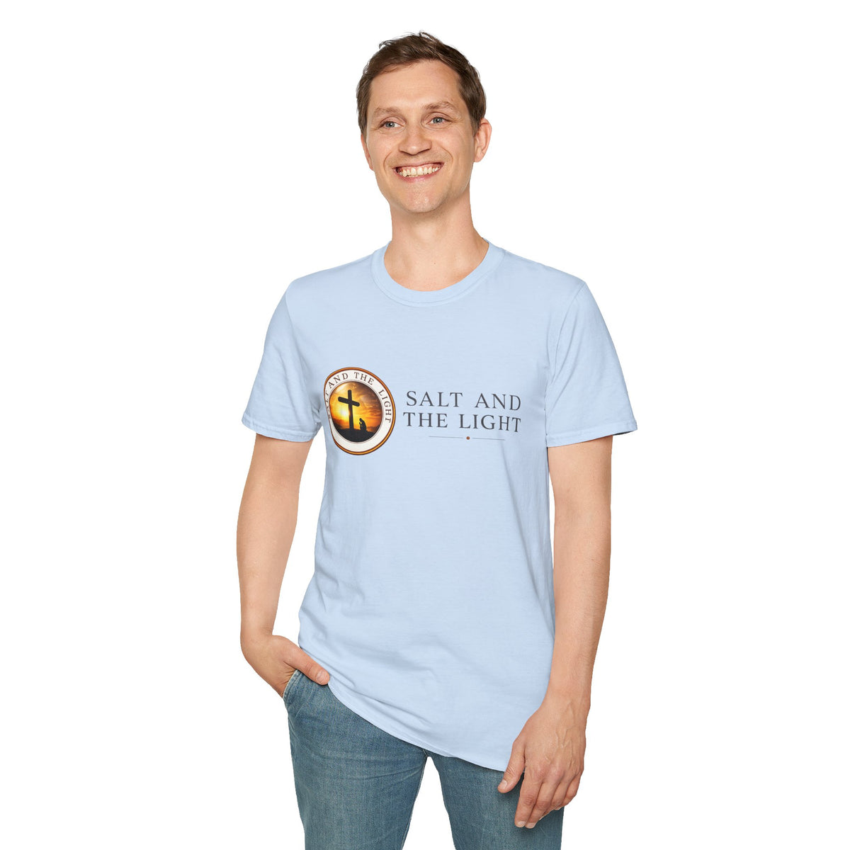 SALT AND THE LIGHT CHRISTIAN T-SHIRT – WHITE FAITH INSPIRED LOGO TEE
