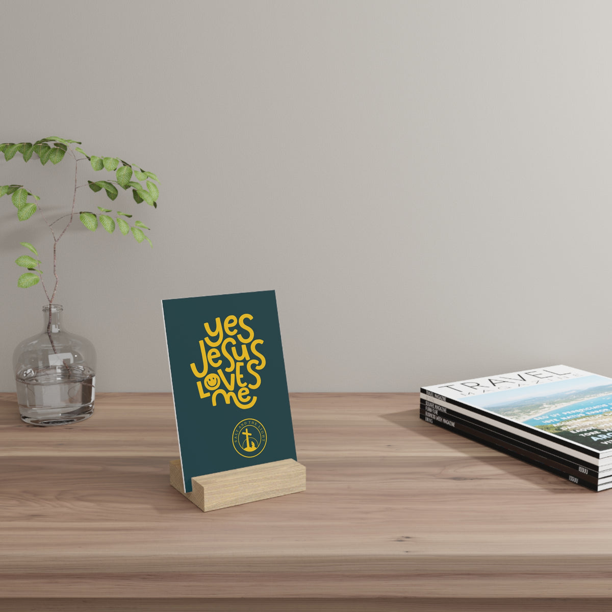 Gallery Board - "Yes Jesus Loves Me" Decorative Stand Plaque