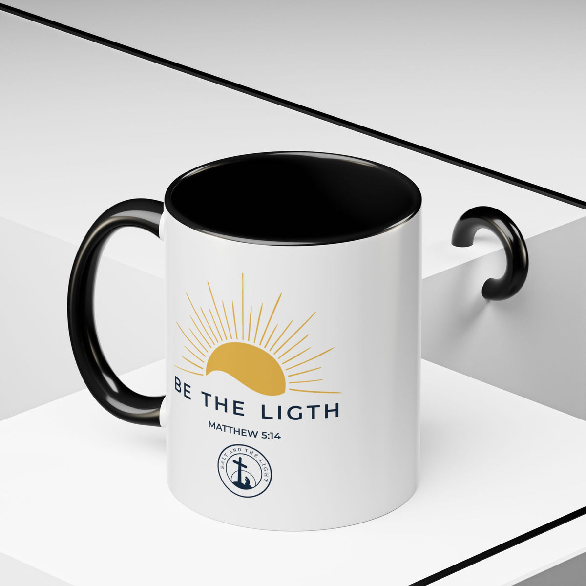 Be the Light Coffee Mug — Matthew 5:14 Inspirational Christian Mug