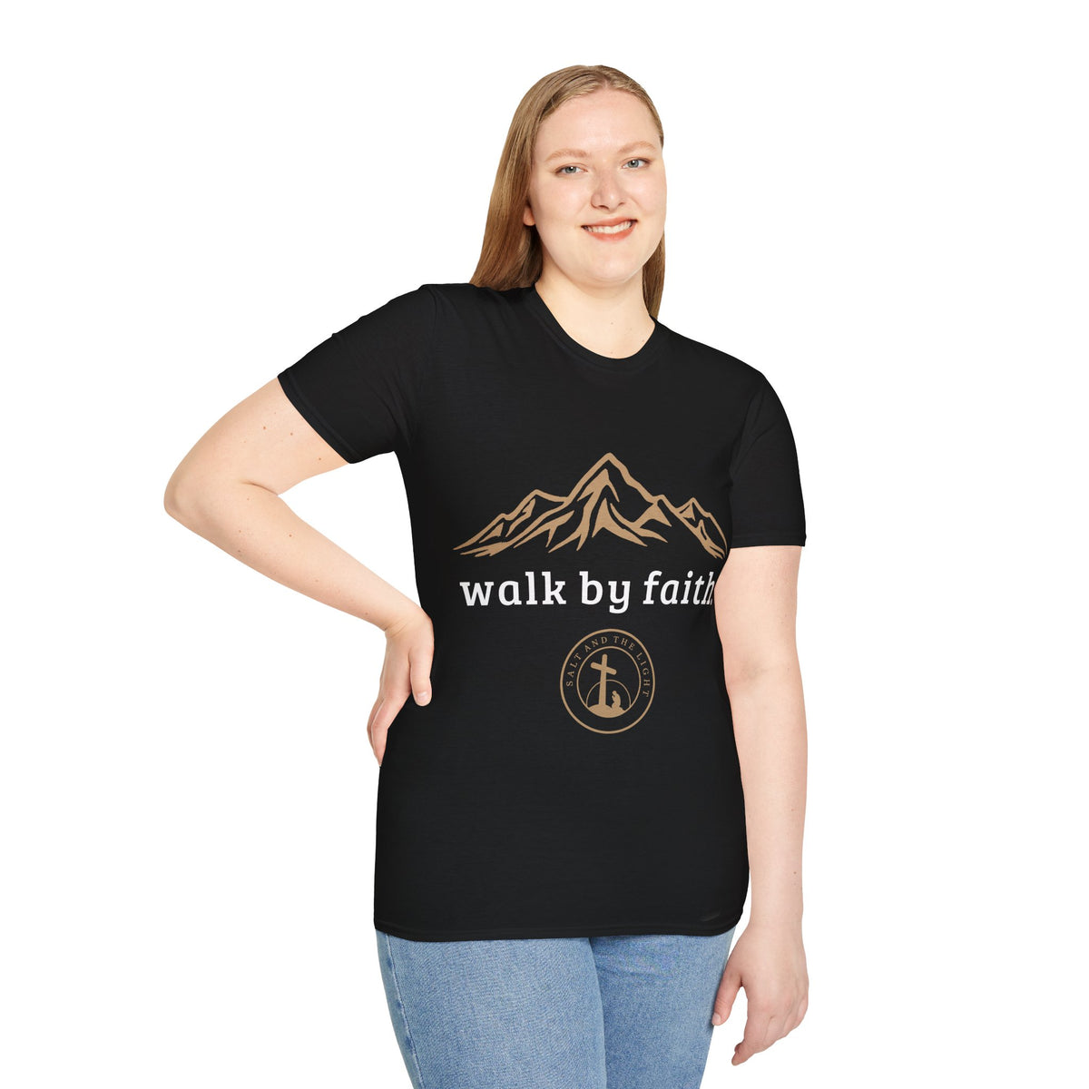 Walk By Faith Mountain T-Shirt – Christian Faith Outdoors Graphic Tee