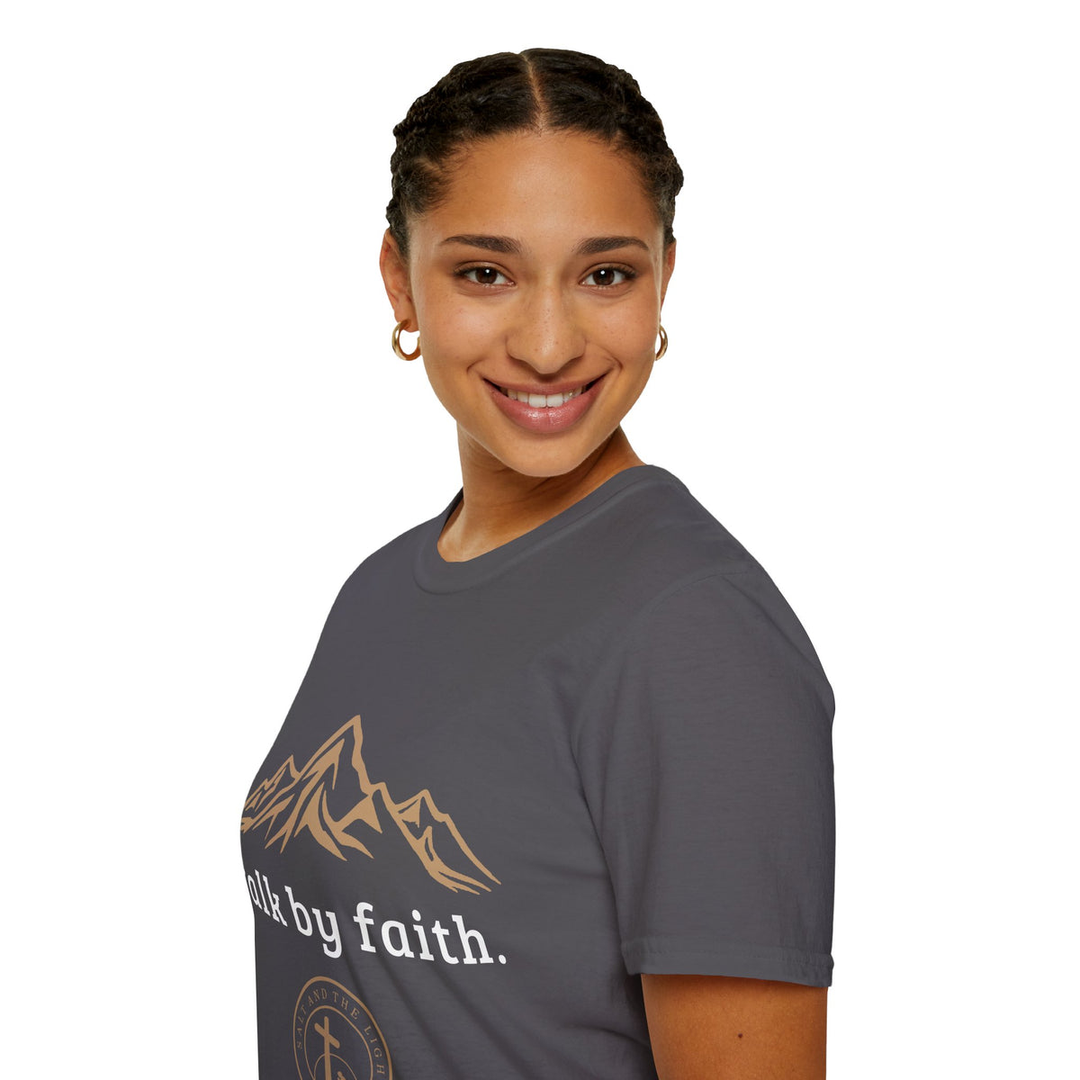 Walk By Faith Mountain T-Shirt – Christian Faith Outdoors Graphic Tee