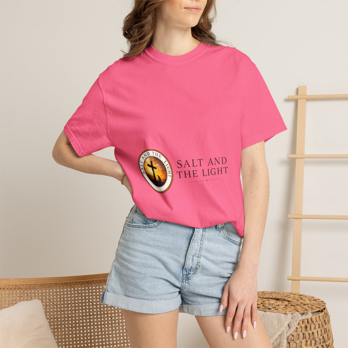 Christian T-Shirt — "Salt and the Light" Front Logo & "Name Above All Names" Back