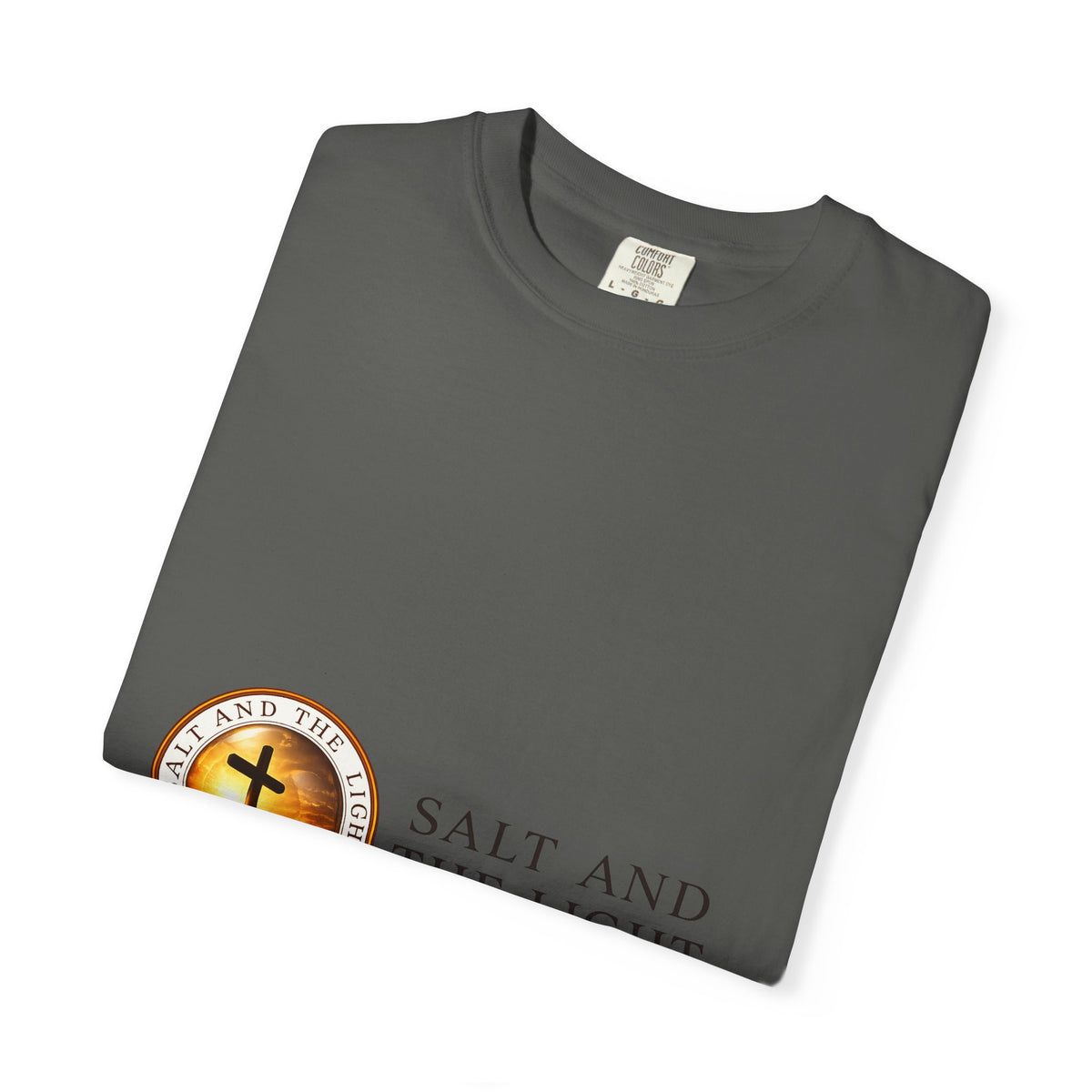 Christian T-Shirt — "Salt and the Light" Front Logo & "Name Above All Names" Back