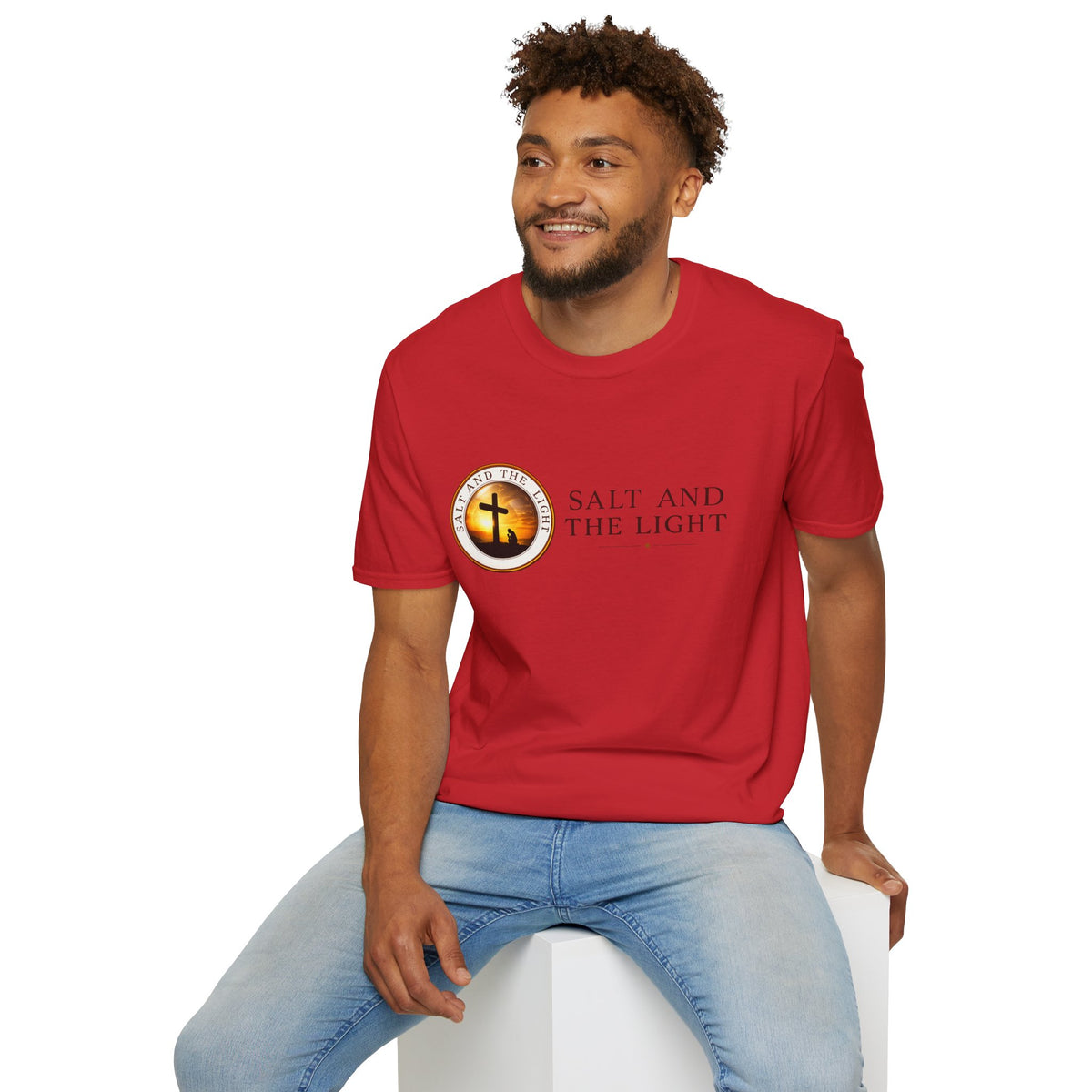SALT AND THE LIGHT CHRISTIAN T-SHIRT – WHITE FAITH INSPIRED LOGO TEE