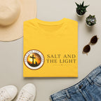 SALT AND THE LIGHT CHRISTIAN T-SHIRT – WHITE FAITH INSPIRED LOGO TEE