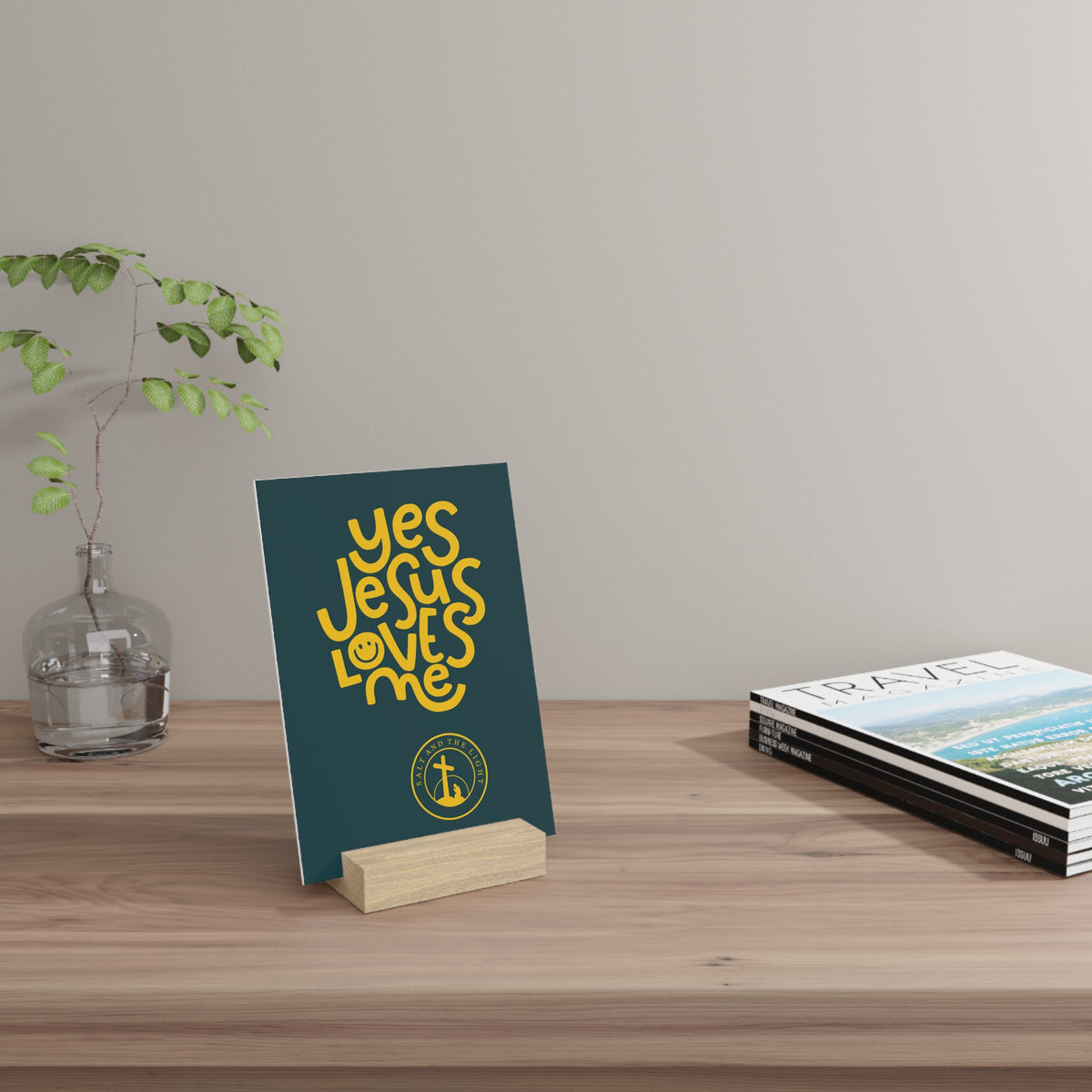 Gallery Board - "Yes Jesus Loves Me" Decorative Stand Plaque