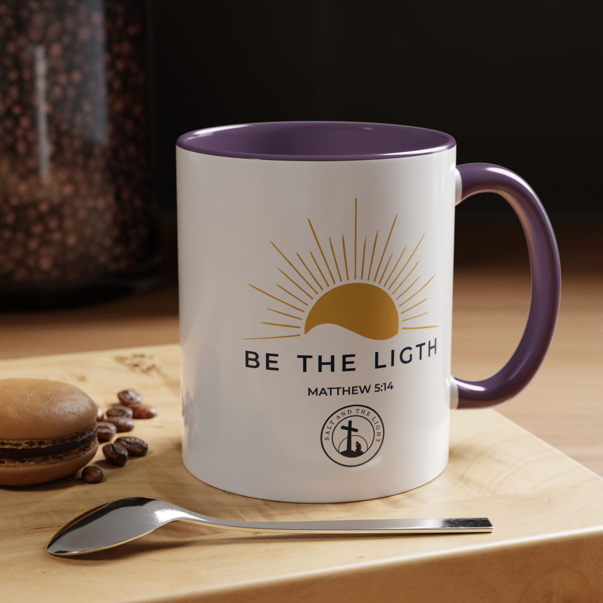 Be the Light Coffee Mug — Matthew 5:14 Inspirational Christian Mug