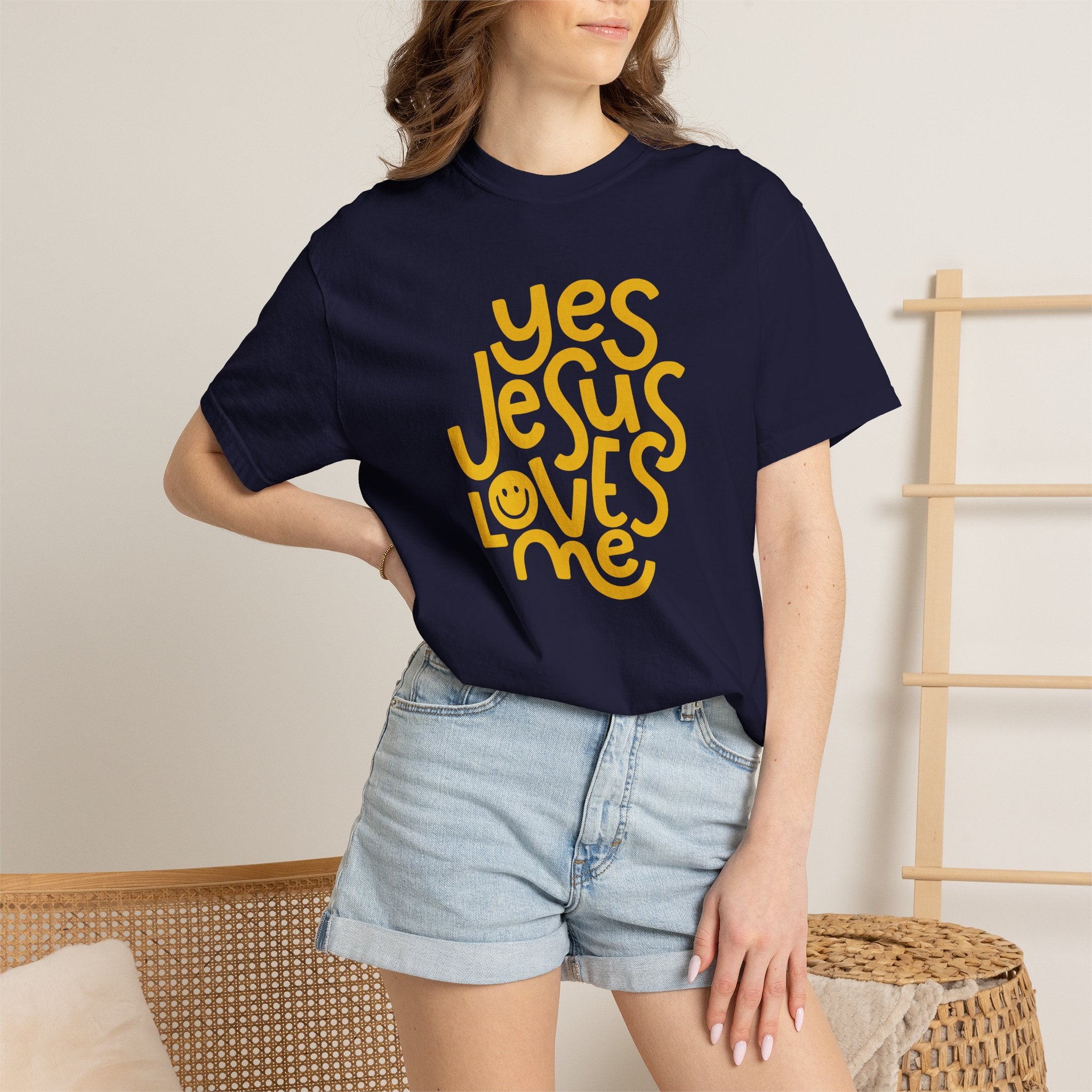 Yes, Jesus Loves Me Christian Garment-Dyed T-Shirt