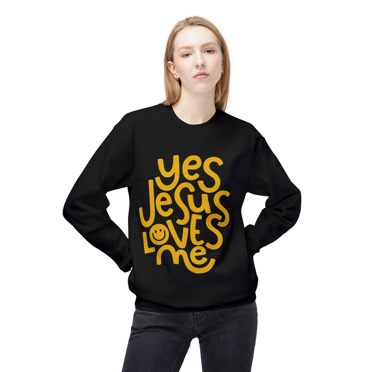 YES JESUS LOVES ME CHRISTIAN SWEATSHIRT
