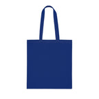 Christian Tote Bag — “Yes Jesus Loves Me” Blue Cotton Shopper