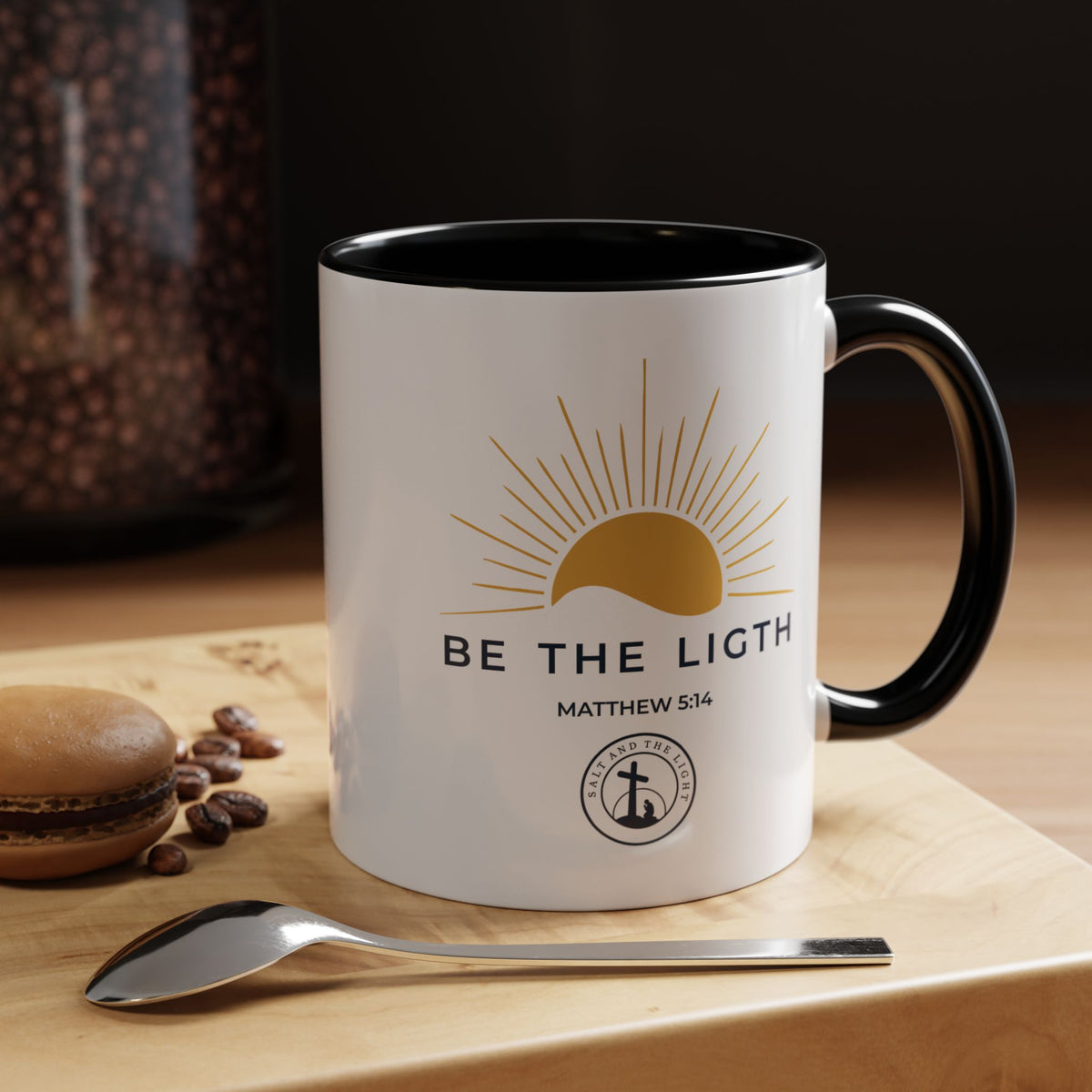 Be the Light Coffee Mug — Matthew 5:14 Inspirational Christian Mug