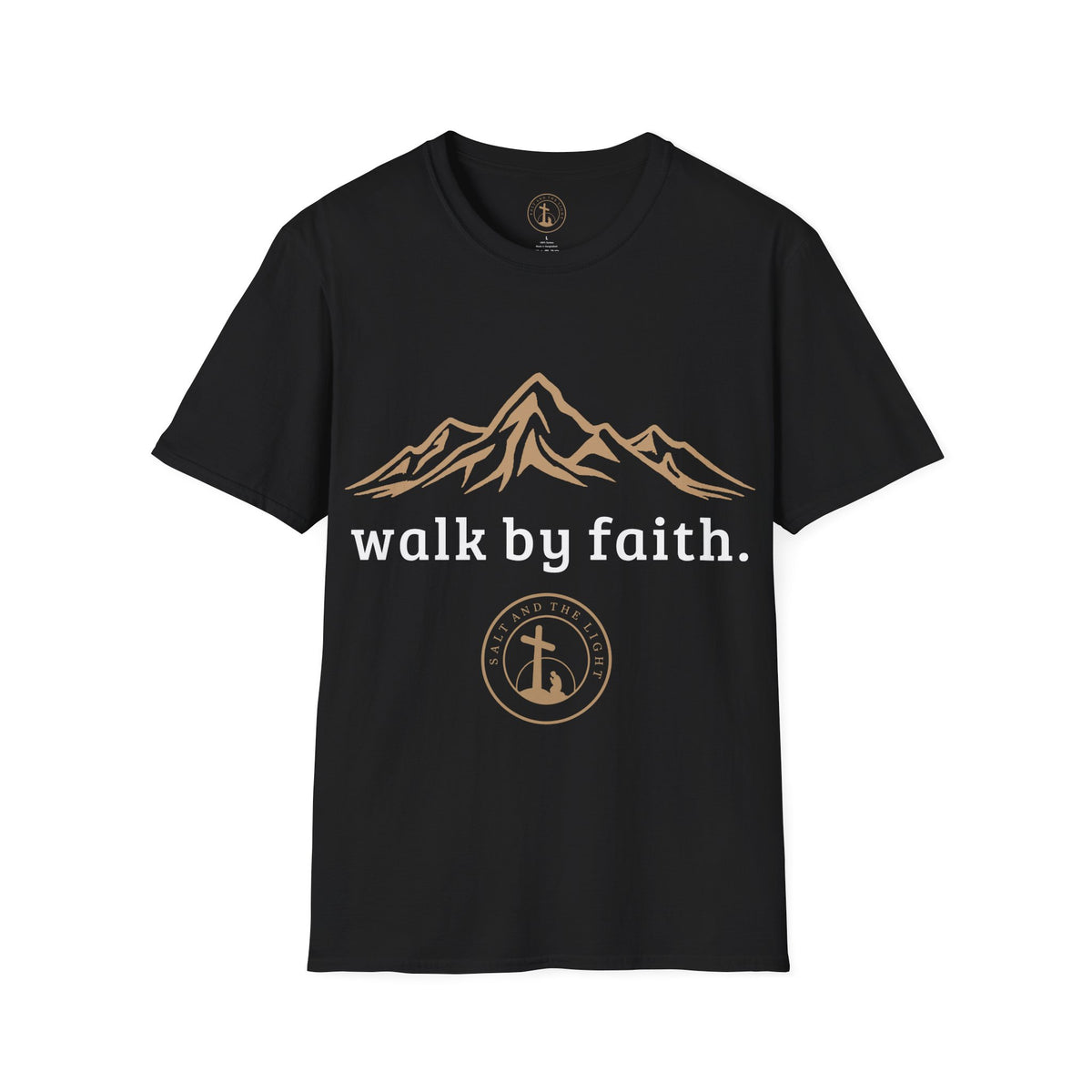 Walk By Faith Mountain T-Shirt – Christian Faith Outdoors Graphic Tee