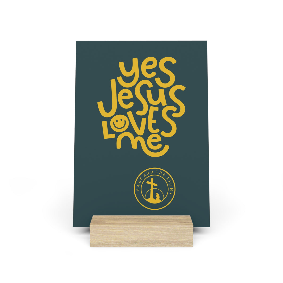 Gallery Board - "Yes Jesus Loves Me" Decorative Stand Plaque