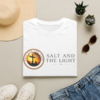 SALT AND THE LIGHT CHRISTIAN T-SHIRT – WHITE FAITH INSPIRED LOGO TEE