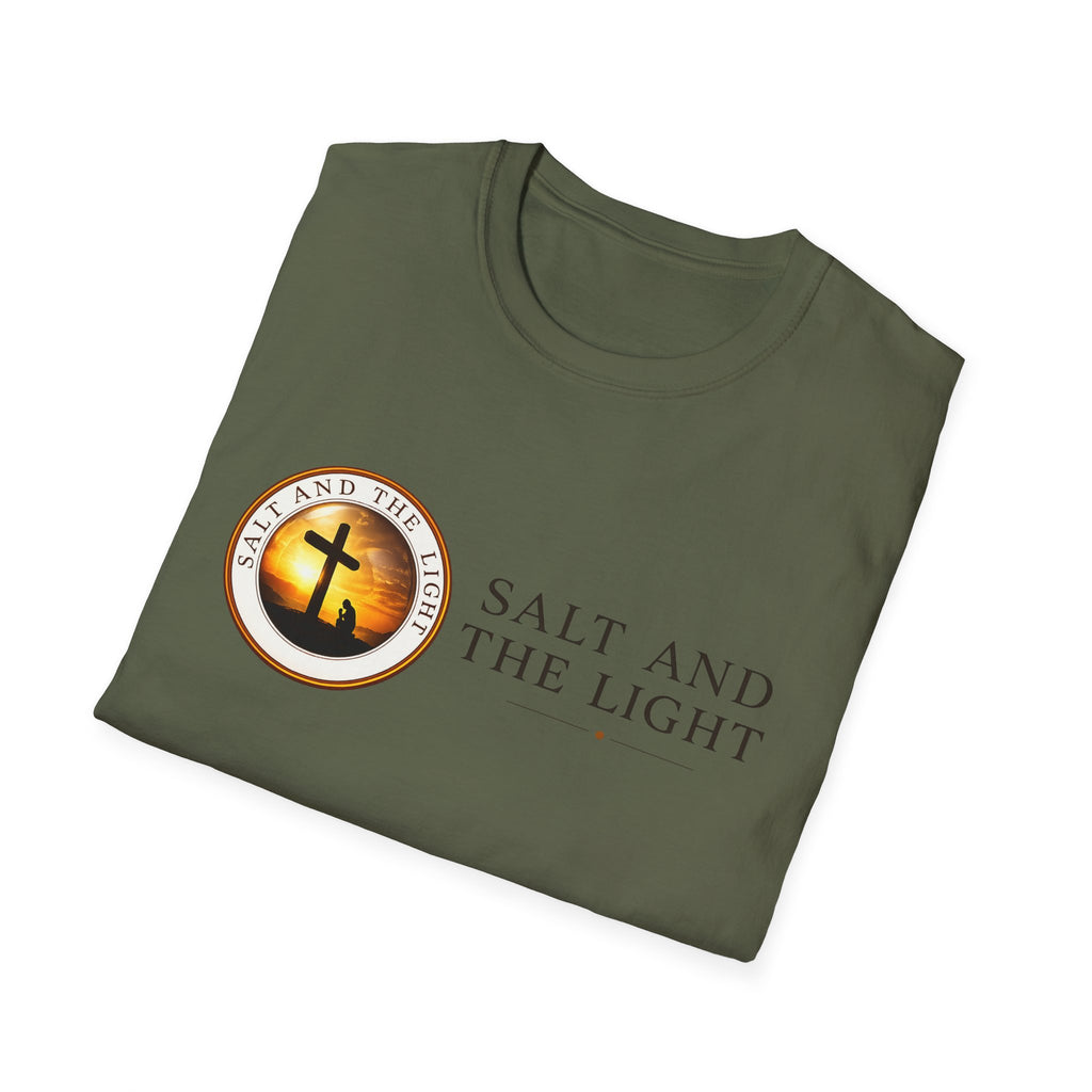 SALT AND THE LIGHT CHRISTIAN T-SHIRT – WHITE FAITH INSPIRED LOGO TEE