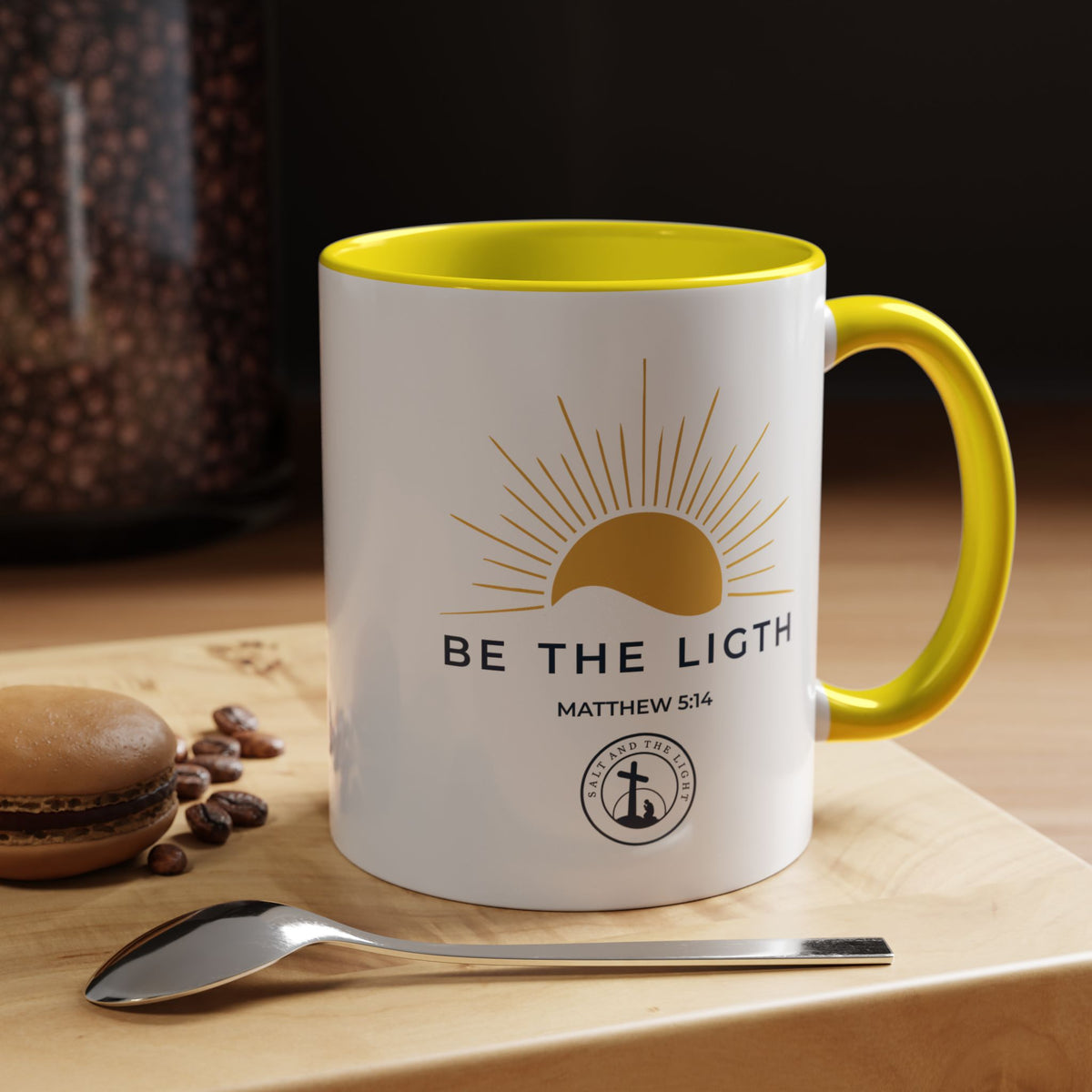Be the Light Coffee Mug — Matthew 5:14 Inspirational Christian Mug