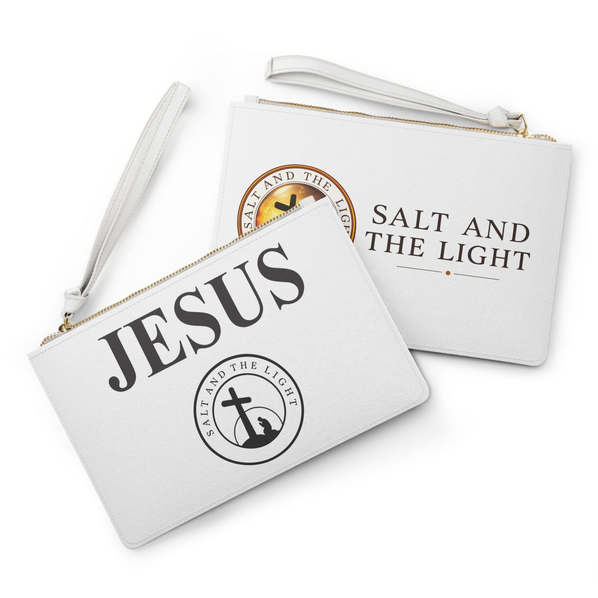 Jesus Christian Clutch Bag – White with Salt and the Light Logo