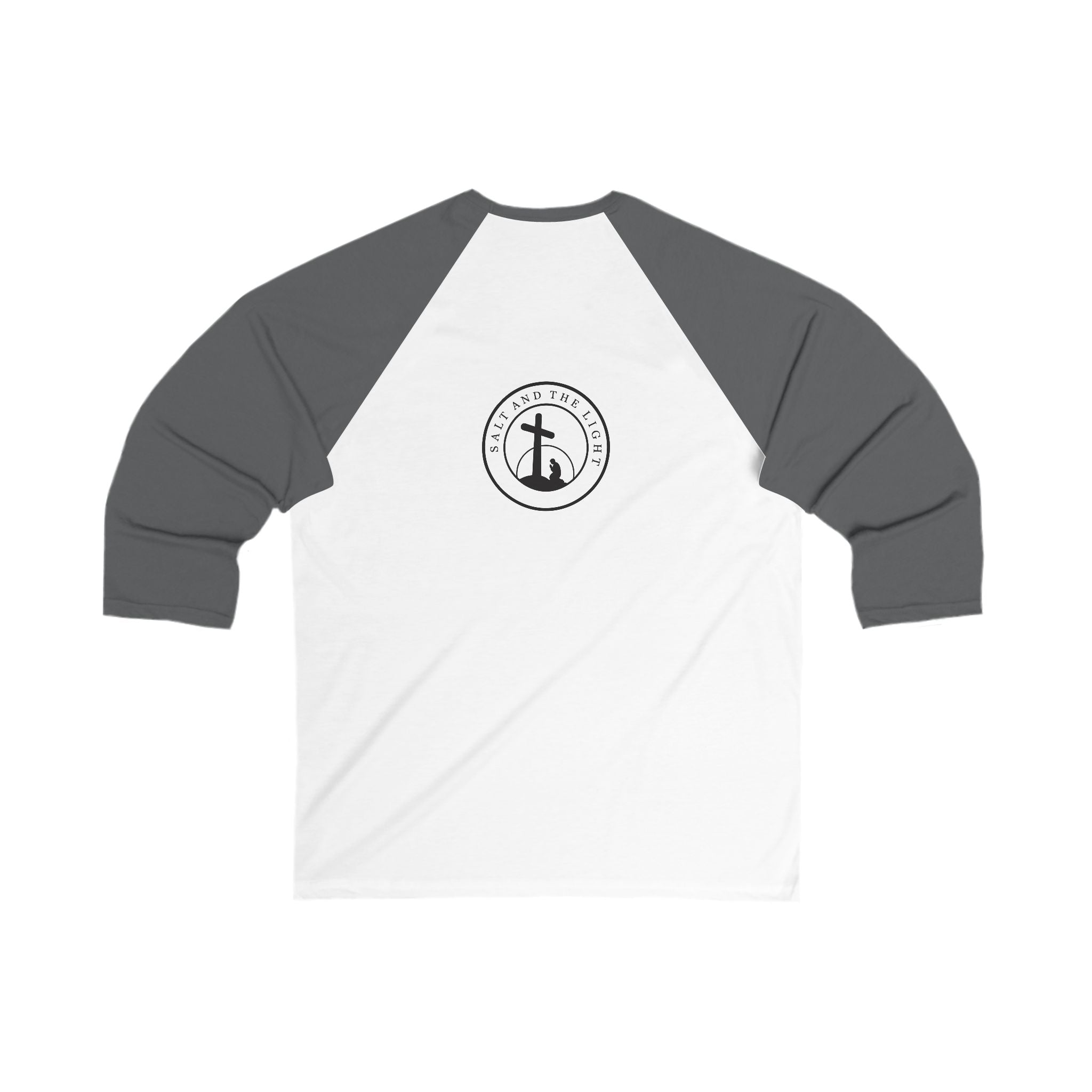 Baseball Tee — "Be The Light" Christian Raglan (Matthew 5:14)