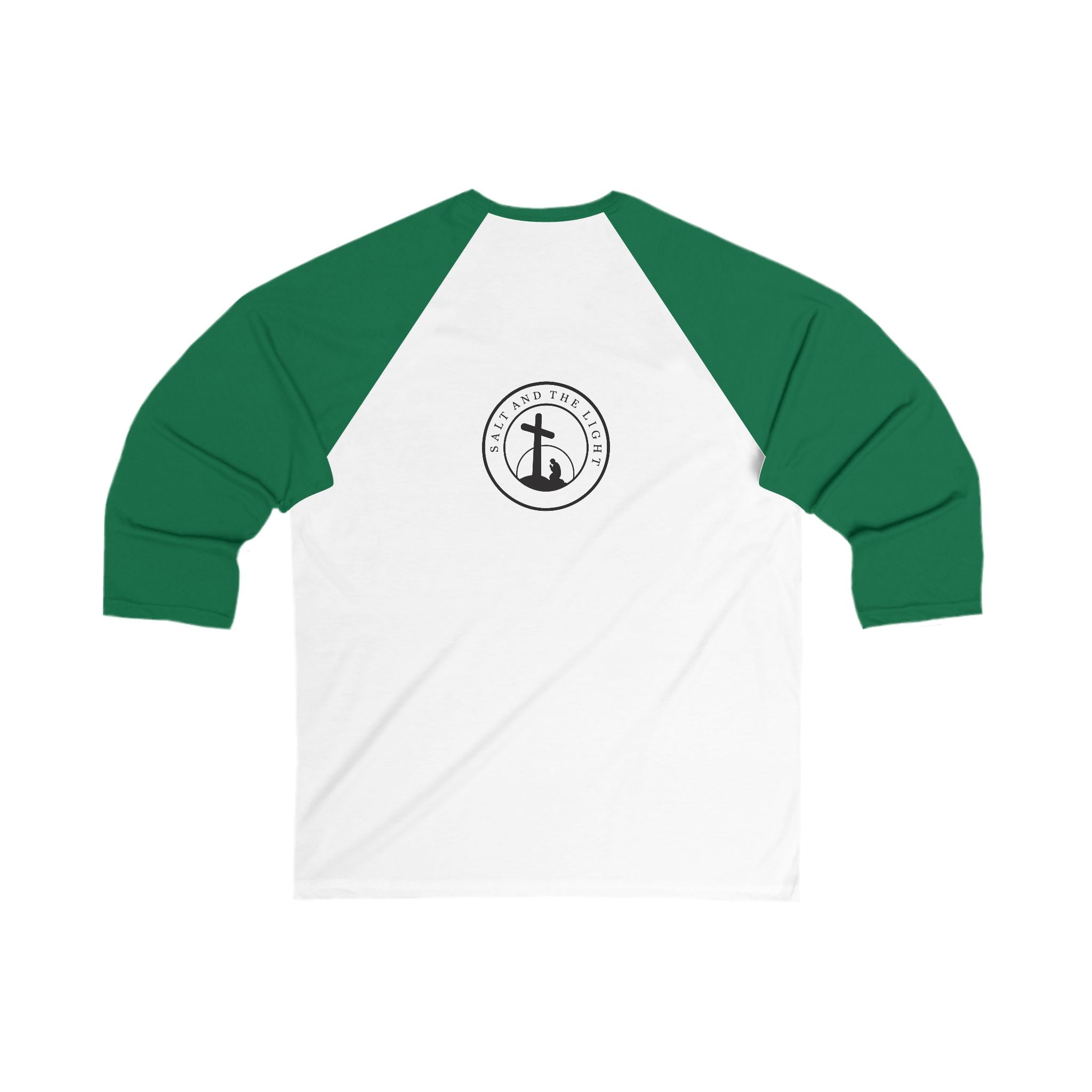 Baseball Tee — "Be The Light" Christian Raglan (Matthew 5:14)