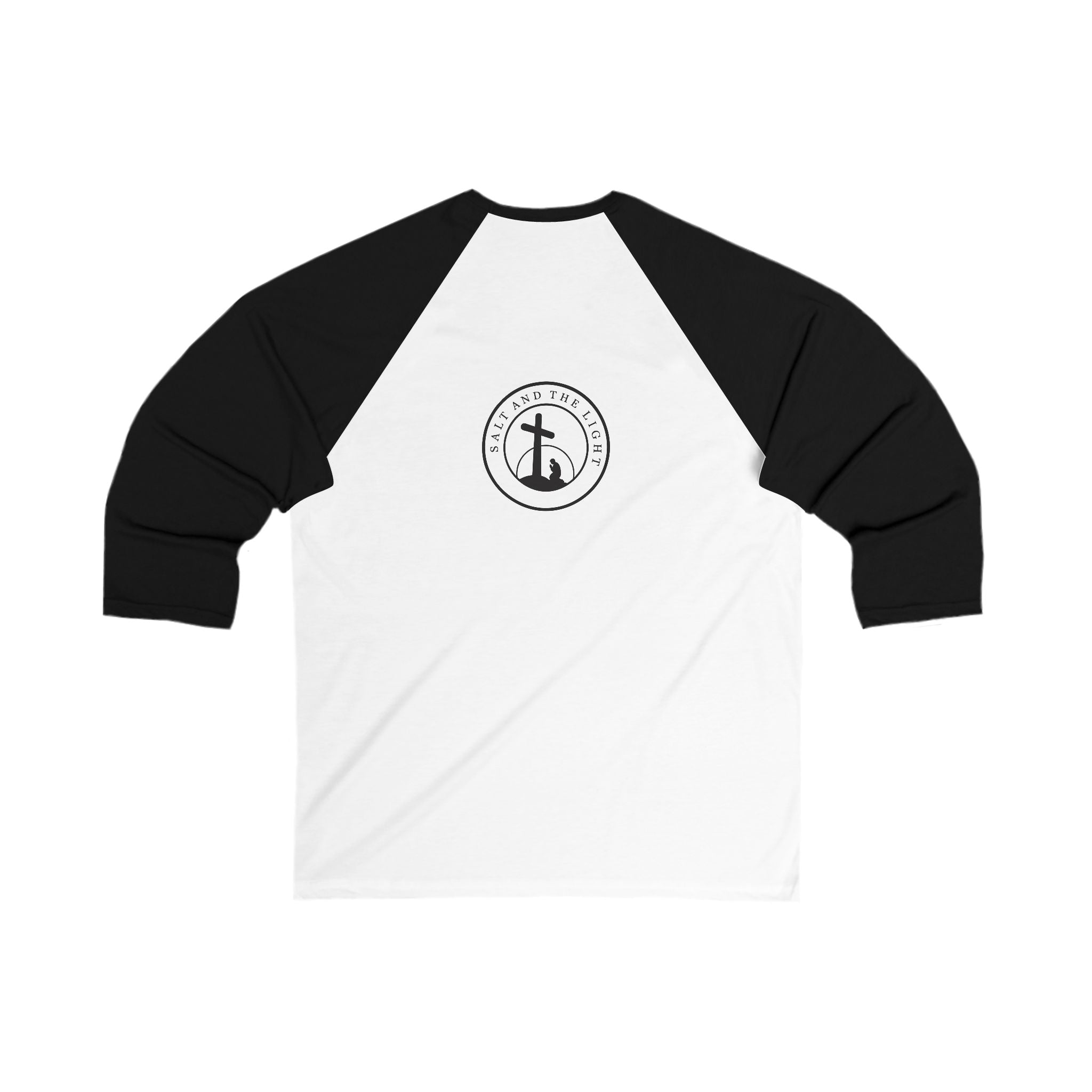 Baseball Tee — "Be The Light" Christian Raglan (Matthew 5:14)