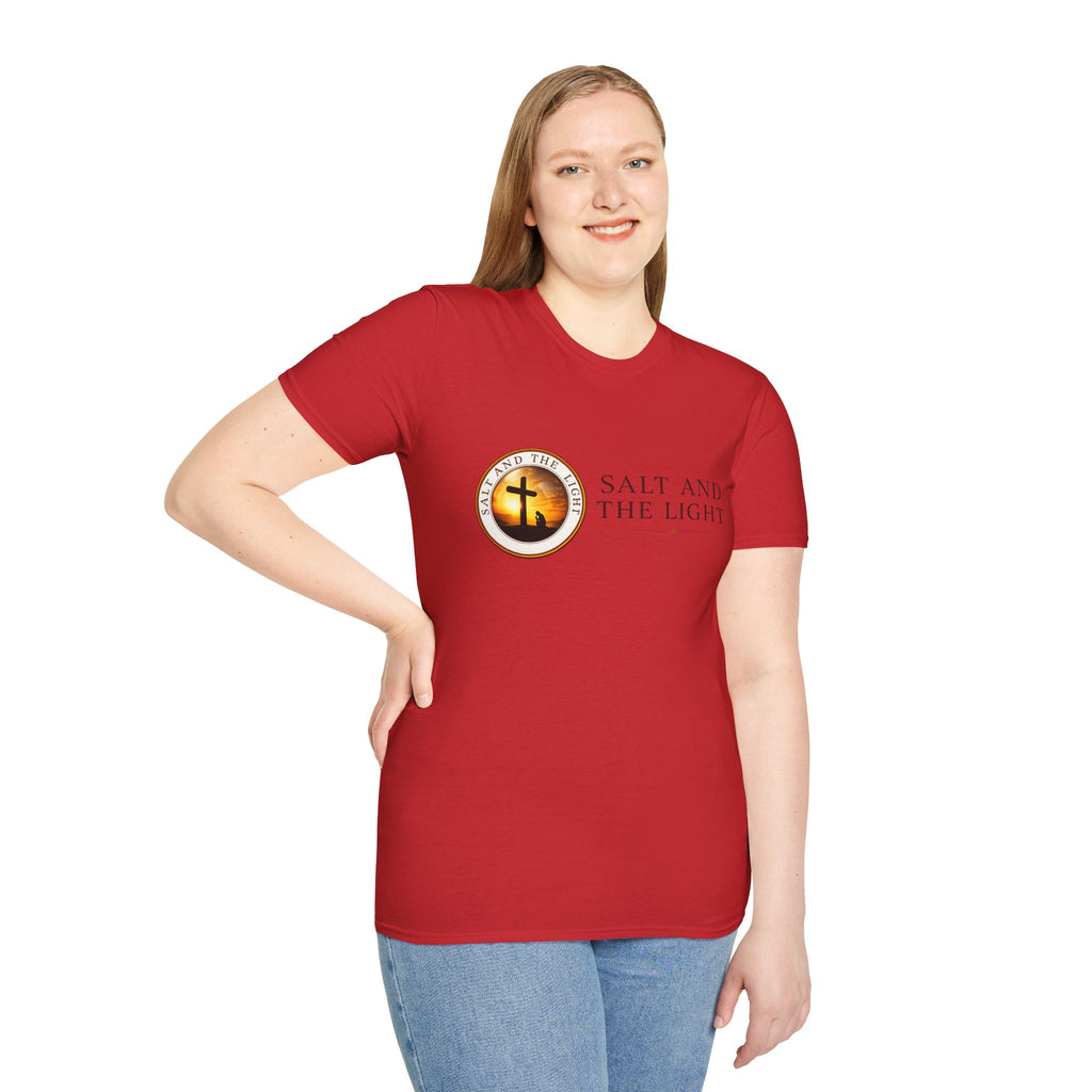 SALT AND THE LIGHT CHRISTIAN T-SHIRT – WHITE FAITH INSPIRED LOGO TEE