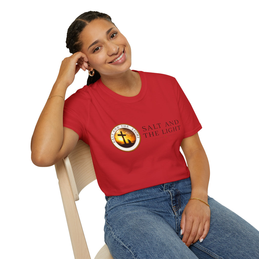 SALT AND THE LIGHT CHRISTIAN T-SHIRT – WHITE FAITH INSPIRED LOGO TEE