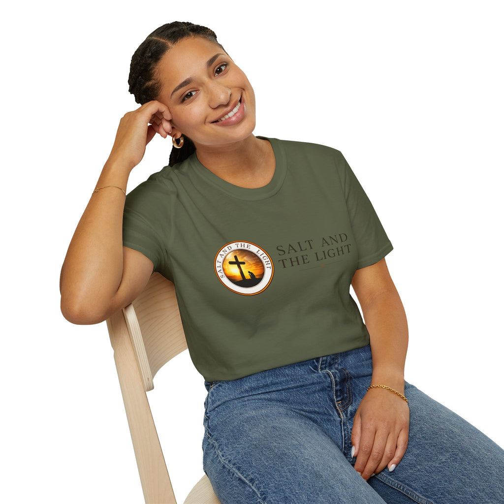 SALT AND THE LIGHT CHRISTIAN T-SHIRT – WHITE FAITH INSPIRED LOGO TEE