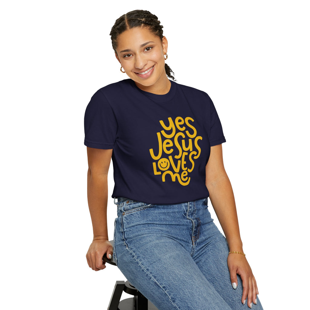 Yes, Jesus Loves Me Christian Garment-Dyed T-Shirt