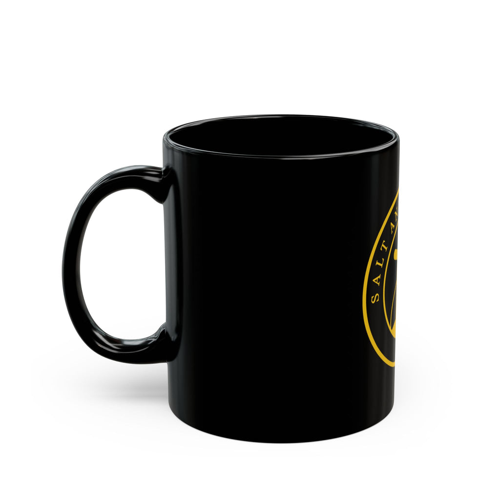 Christian Cross Coffee Mug — "Salt and the Light" Black Ceramic Mug