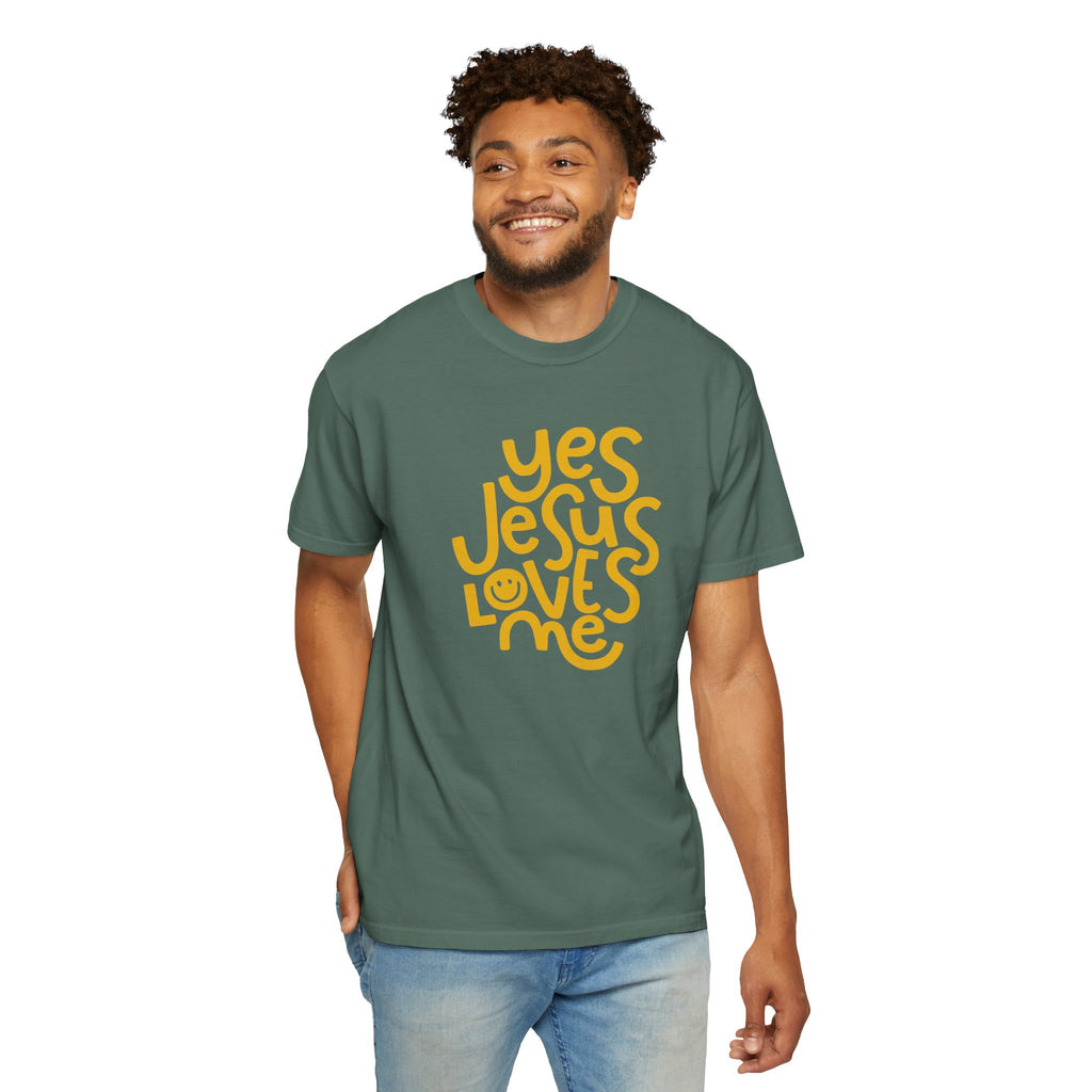 Yes, Jesus Loves Me Christian Garment-Dyed T-Shirt