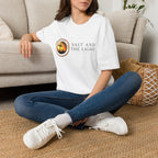 SALT AND THE LIGHT CHRISTIAN T-SHIRT – WHITE FAITH INSPIRED LOGO TEE