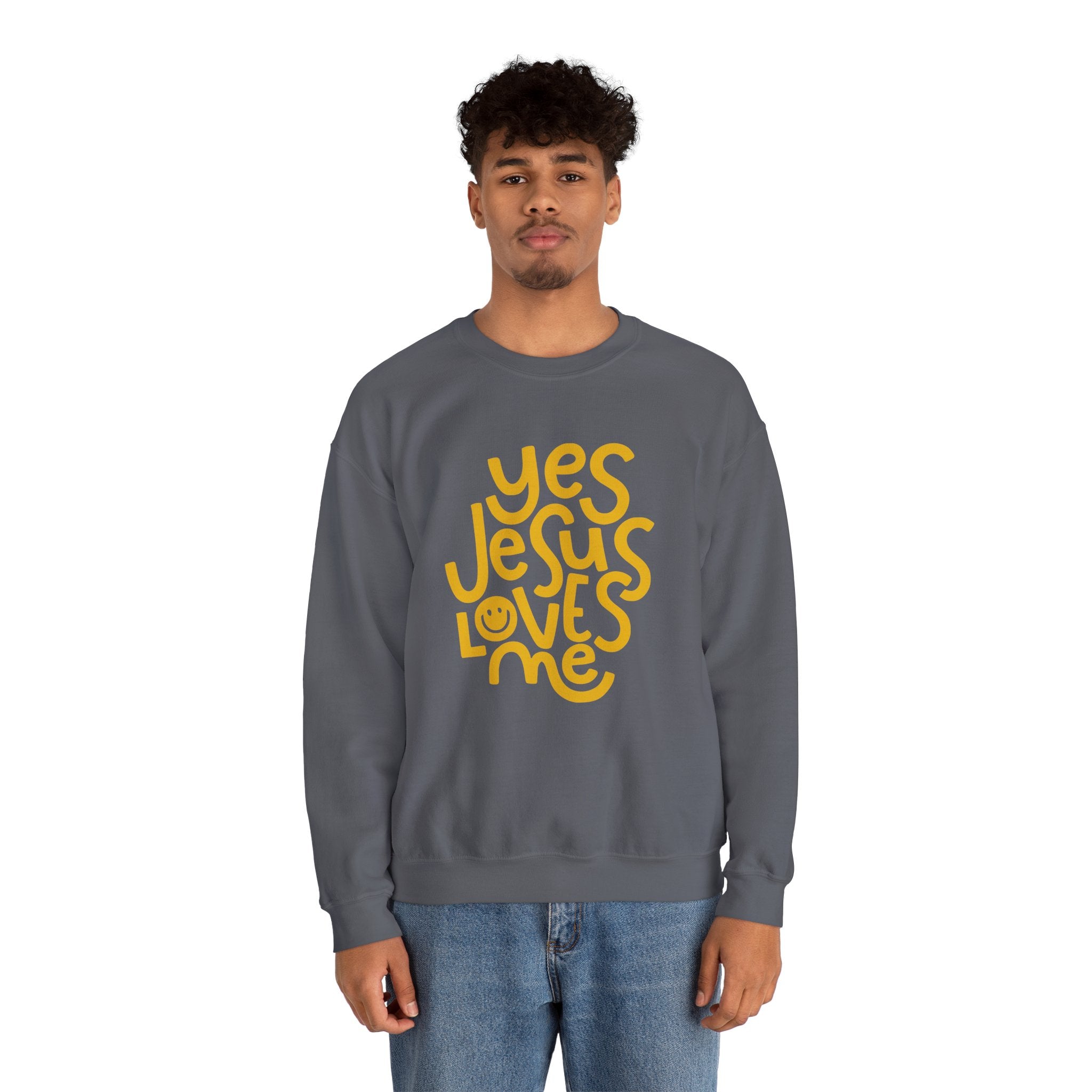 Yes Jesus Loves Me Sweatshirt - Christian Crewneck Faith Pullover